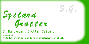 szilard grotter business card